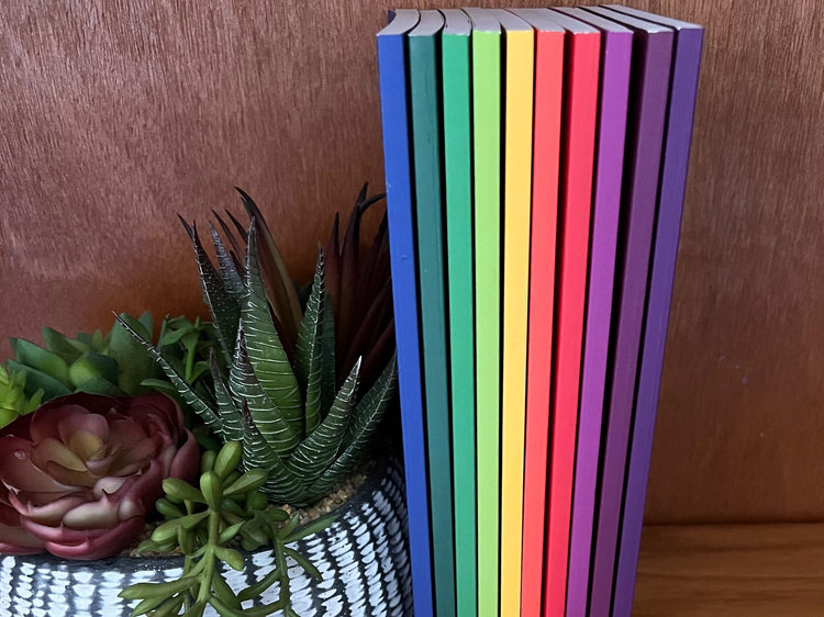 12 Colored Customizable 100 page Notebooks! Lined, Dot Grid or Graph! Personalized Journals for Students, Gifts, Travel & Bullet Journaling!