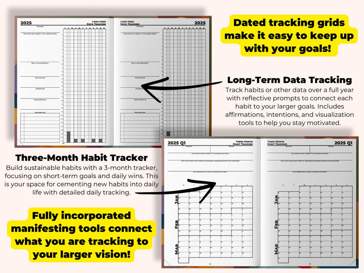 WEEKLY, 8.5 X 11, CUSTOMIZABLE Life-Changing Planner, Manifesting, Meal Planning, Goal Organizing and Tracking, Financial and Budget, ADHD