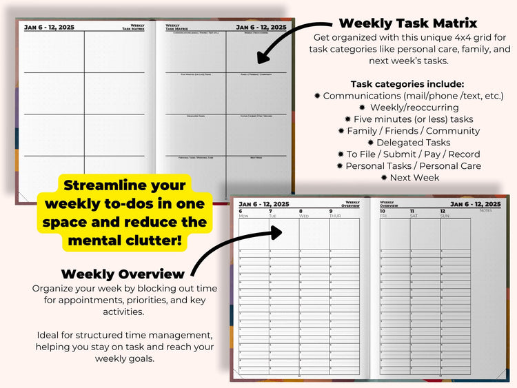 a spreadsheet with the words weekly task and the text weekly task