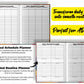 a spreadsheet with three different sections of the spreadsheet